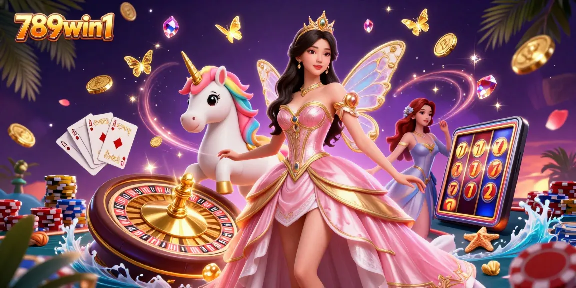 Experience thrilling games at 789win1 with vibrant visuals of casino action and winning moments.