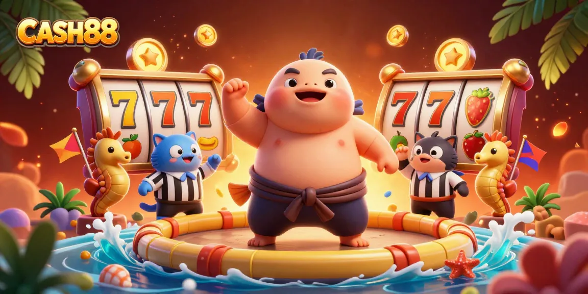 CASH88 engages players with festive slot spinning action in a vibrant underwater scene.