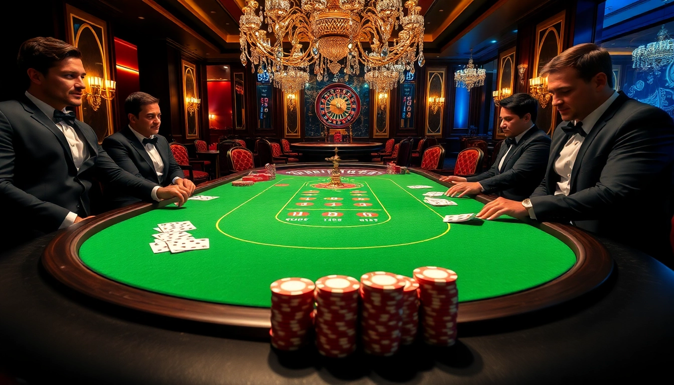 Engaging U888 casino atmosphere enhances poker gameplay with vibrant chips and elegant players.