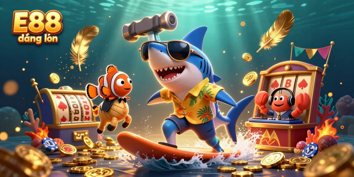 Engage with E88 đăng nhập to unlock a vibrant underwater casino adventure featuring dynamic characters and gameplay elements.
