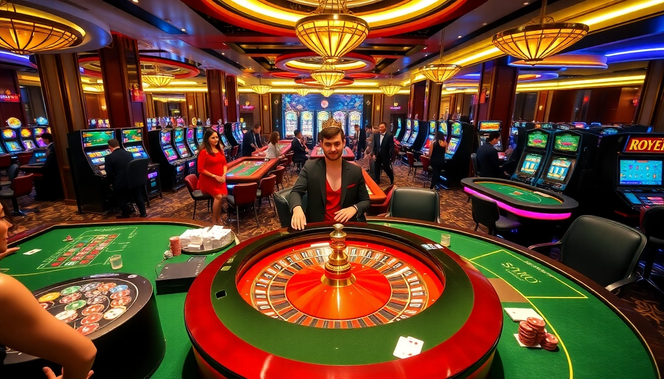 Experience the thrilling ambiance of Nhà cái xin88 with vibrant casino games and stylish gaming setups.