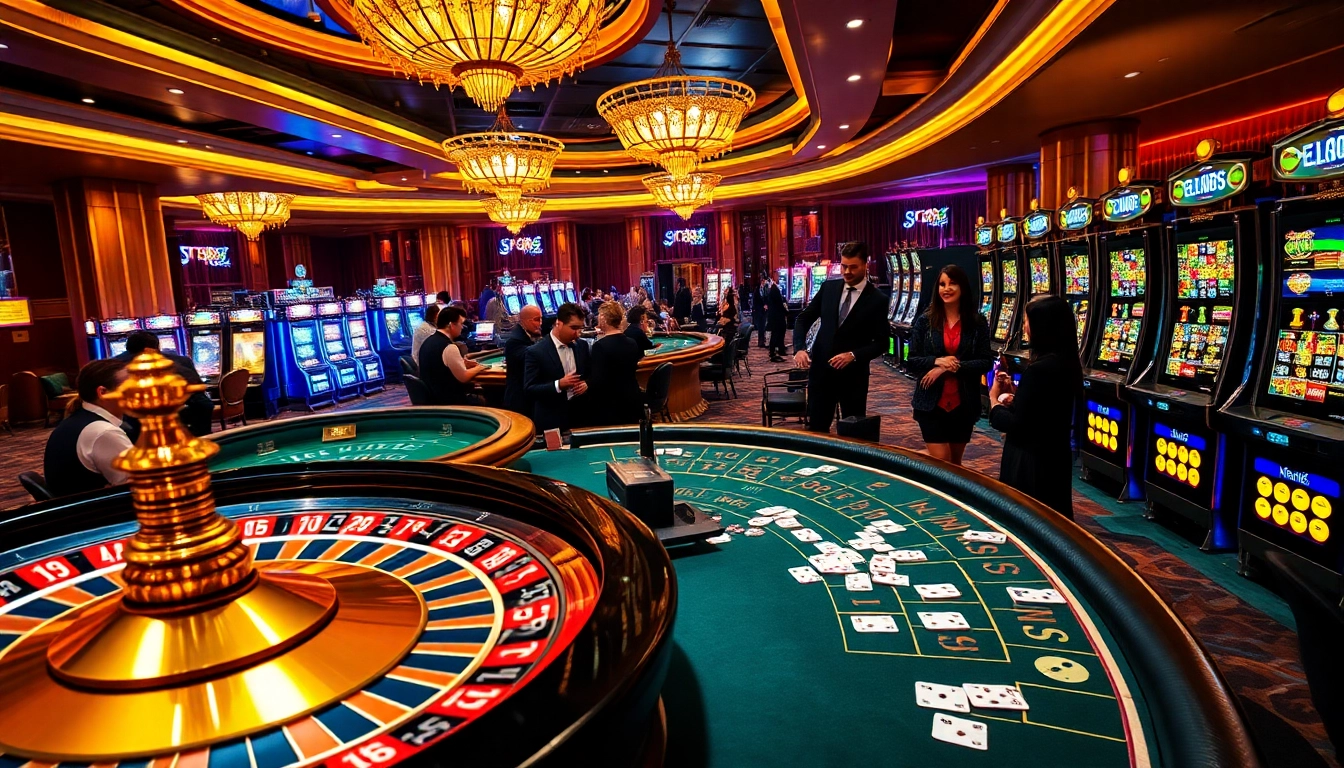 Experience the thrill of gaming at https://slot365.cx/ with vibrant casino elements and elegant dealers.