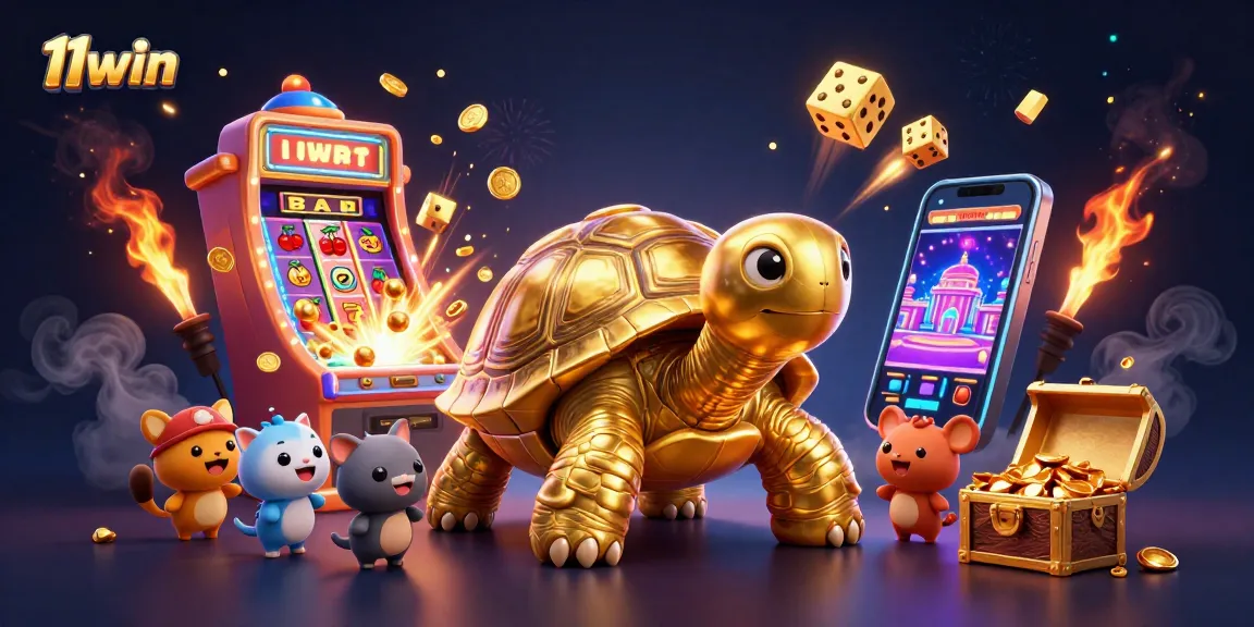 Engage in thrilling gaming adventures at 11win with a golden tortoise pinball machine and overflowing jackpots.