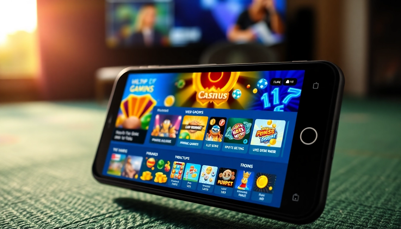 Experience the exciting gaming interface of https://goal123.work/ showcasing casino games and sports betting.