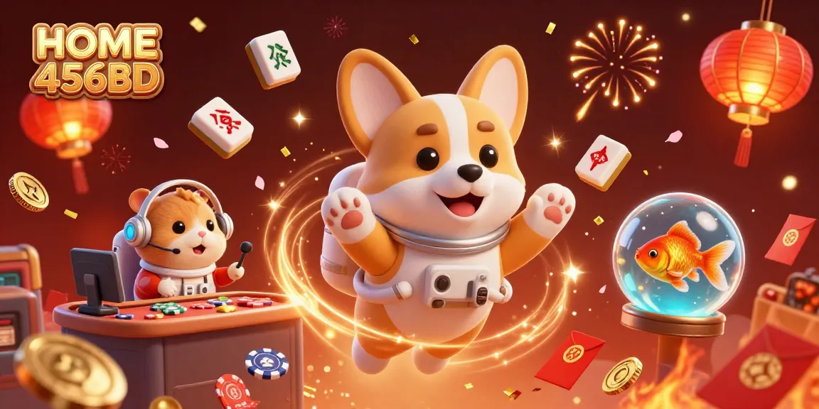 Engage with the vibrant world of HOME 456BD in this ultra-detailed 3D casino scene featuring unique characters and gambling elements.