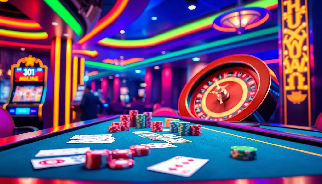Experience the thrill of online gambling at https://xx88.free/ with vibrant casino visuals featuring betting elements.