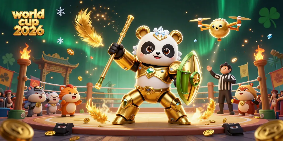 Experience thrilling action in the world cup 2026 sports arena with a golden panda pilot.