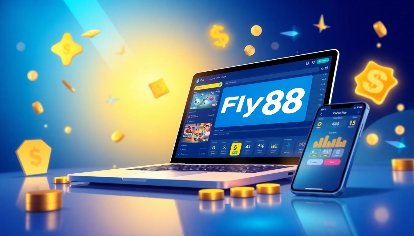 Experience Fly88's dynamic online betting platform with engaging graphics and user-friendly interfaces.