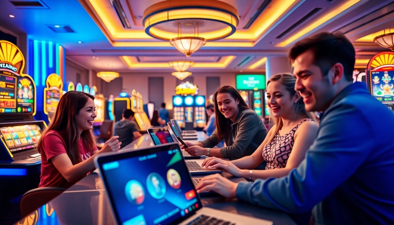 Engaging online gaming atmosphere at https://go88vj.com/ featuring diverse games and excited players.