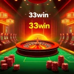 Players enjoying high-stakes games at 33win casino, featuring roulette and poker actions.