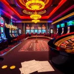 K9K9.ru.com showcases an exciting casino scene featuring vibrant slot machines and attentive players at a poker table.