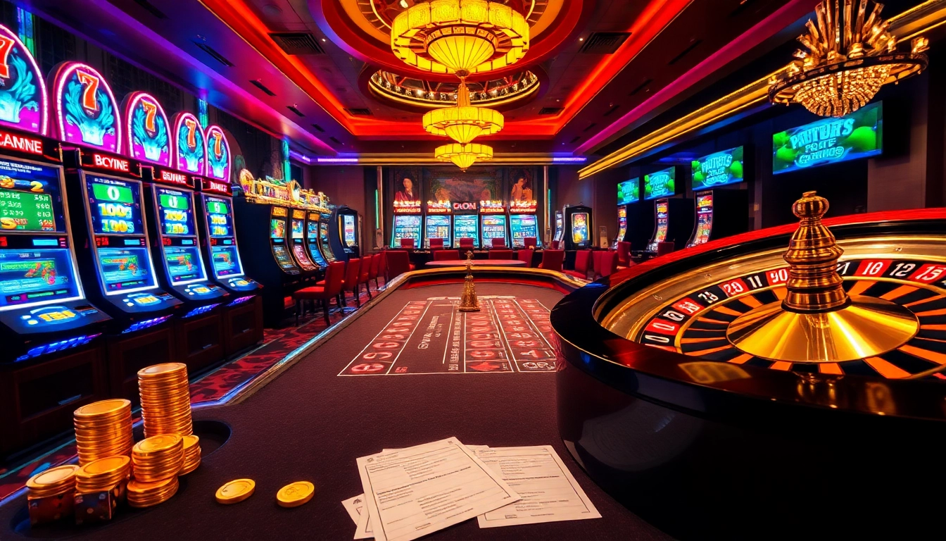 K9K9.ru.com showcases an exciting casino scene featuring vibrant slot machines and attentive players at a poker table.