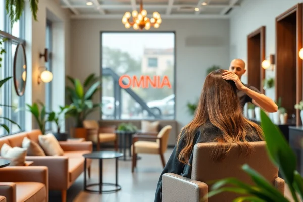Experience a vibrant hair transformation at Omnia Salon in San Diego.