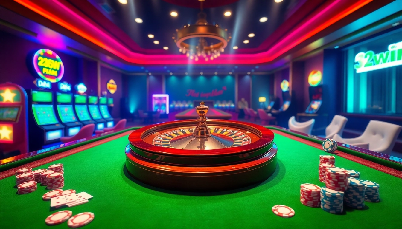 Experience thrilling gaming action at Nha cái uy tín 32win with vibrant casino elements.