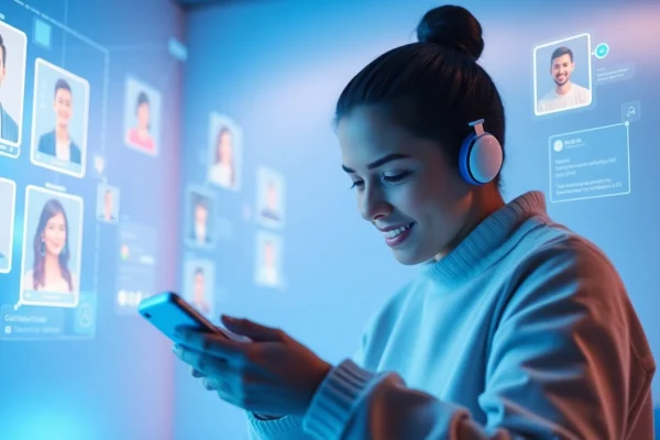 Experience Crushon AI through a user-friendly digital interface showcasing customizable AI personas.