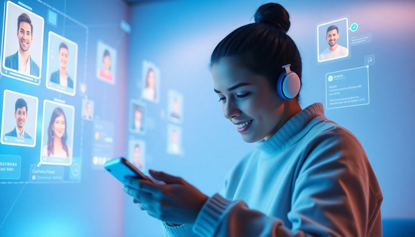 Experience Crushon AI through a user-friendly digital interface showcasing customizable AI personas.